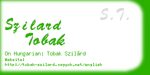szilard tobak business card