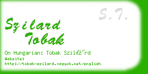 szilard tobak business card